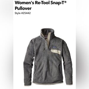 Patagonia-Women's Re-Tool Snap-T®
Pullover- Feather Grey/Ink-Size M